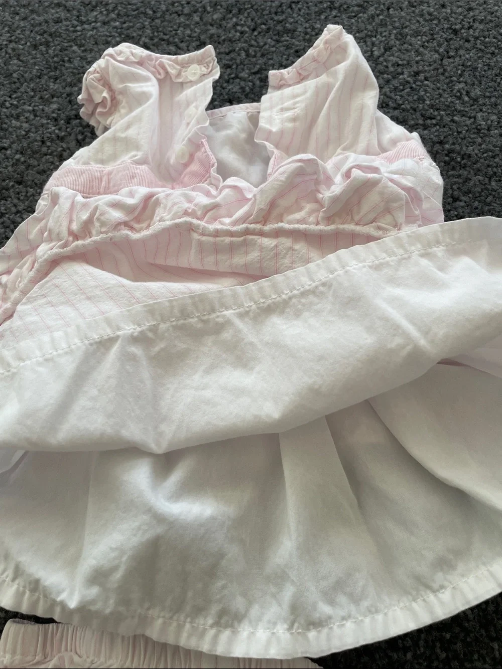 GAP Infant Light Pink Ruffle Dress with Matching Bloomers